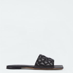Bottega Veneta Black Quilted Sandals